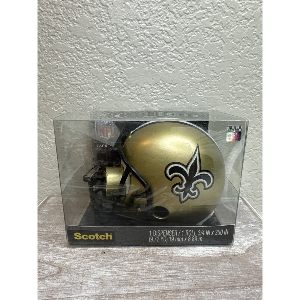 $16 🌙 New 2013 3M Scotch NFL New Orleans Saints Football‎ Helmet Tape Dispenser